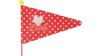 Bike Fashion Sicherheitswimpel  L rot, bunt