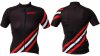 BioRacer Cycling Shirt Damen XS schwarz, rot, weiß