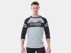 Unbekannt Jersey 100% 3/4 Sleeve Tech Tee Medium Dark Grey/B