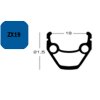 Exal FELGE ZX 19, 28  36L SILB 19-622 VL:8,5MM DOPPELOESEN